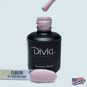 Divia - База камуфлююча Gummy Base №GB1508 (Shimmer Peachpuff) (15 мл)