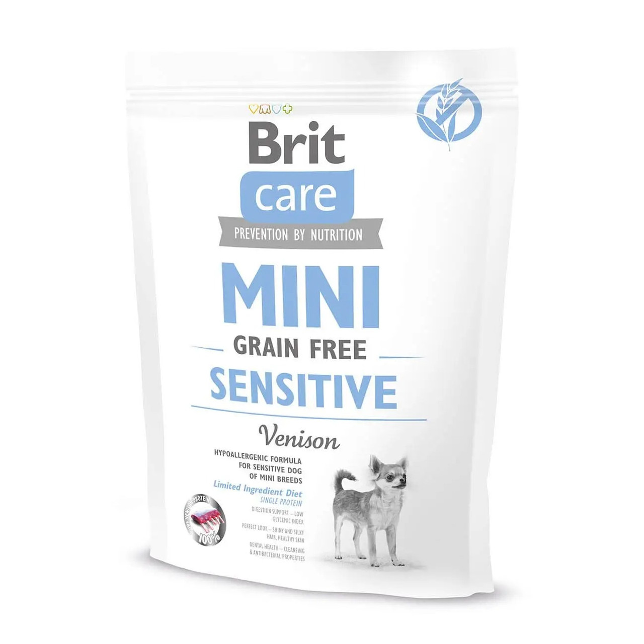 Сухий корм для собак мініатюрних порід Brit Care Mini GF Sensitive 400 г (олені)