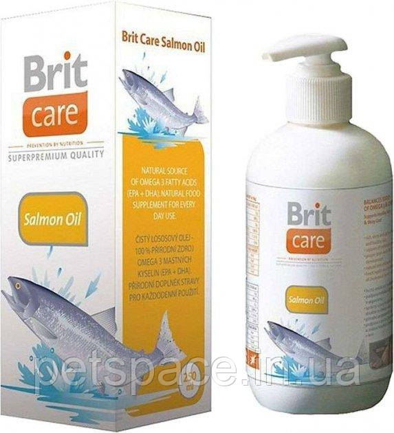 Лососева олія Brit Care Salmon Oil (Бріт Кеа Олія лосося для шкіри та шерсті) 250 мл