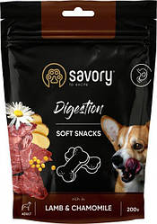 Ласощі для собак Savory (Саворі для покращення травлення собак, ягня та ромашка) 200г