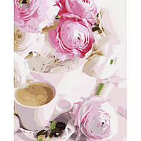 Полотно для малювання Strateg Ранкова кава (SR-VA-3772) 40 х 50 см