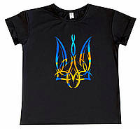 Жіноча футболка "Єдність України" з патріотичними принтами Український одяг із символікою для жінок