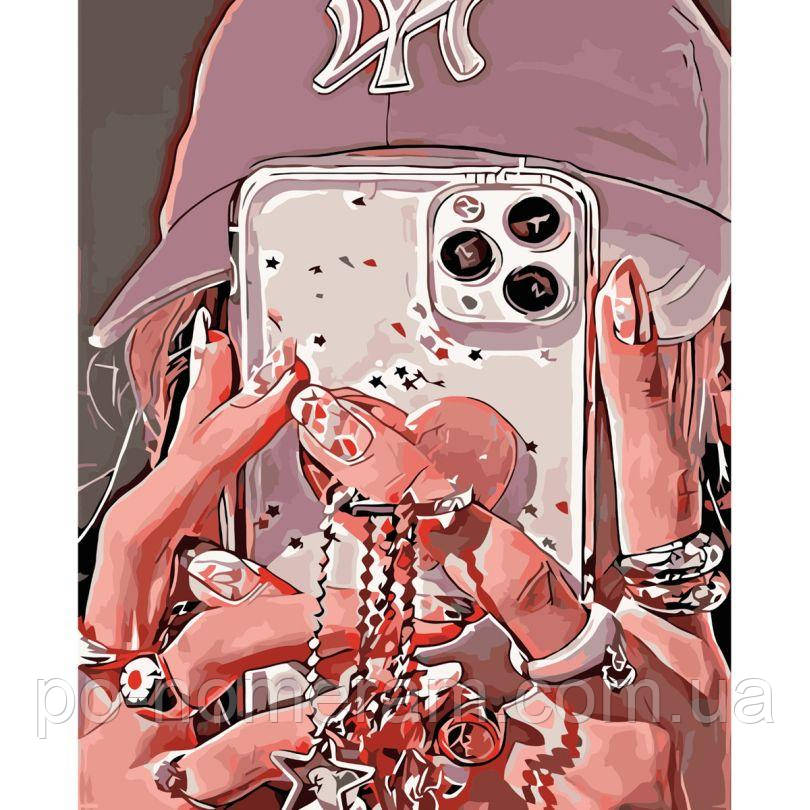 Акційна Картина за номерами Strateg Селфі стилю (SR-VA-3599) 40 х 50 см, фото 1