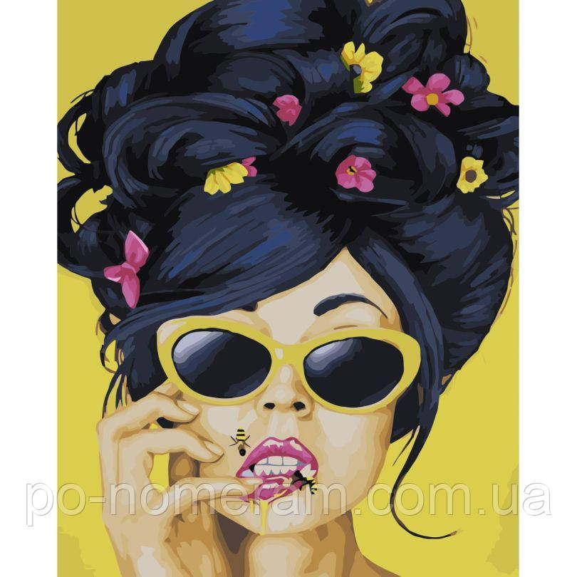 Акційна Розмальовки за номерами Strateg Медові губи (SR-VA-3436) 40 х 50 см, фото 1