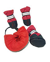Обувь ботинки для собак Фанат красные 4х5х9 см