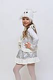 Дитячий карнавальний костюм "Зайка" білий заєць, фото 2