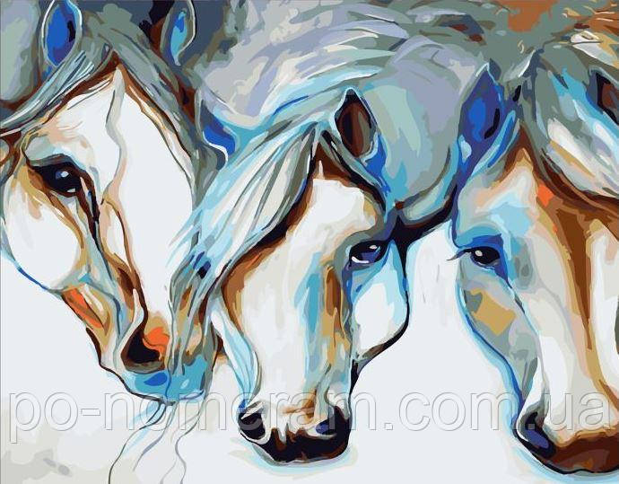 Акційна Картина за номерами Strateg Вродливі коні (SR-SY6206) 40 х 50 см, фото 1