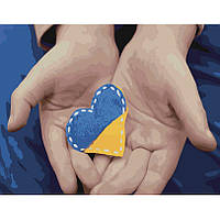 Малювання по номерам Strateg Серце України (SR-SY6541) 40 х 50 см