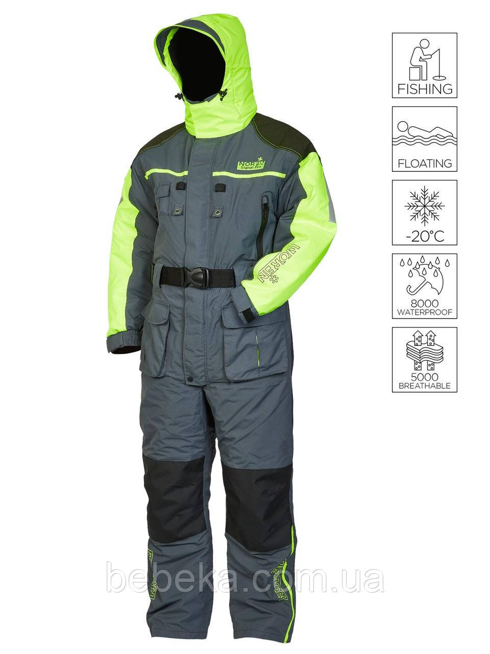 Костюм зимовий мембран. Norfin DISCOVERY GRAY (сірий) -35 ° / 6000мм / ML (451102-M-L)