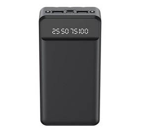 Power Bank Avantis A385 with Micro, Type-C & Lightning cable 10000 mAh Black