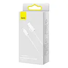 Дата-кабель Baseus Dynamic Series Fast Charging USB (тато) - Lightning (тато) 1m White 2.4A, фото 4