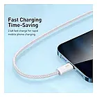 Дата-кабель Baseus Dynamic Series Fast Charging USB (тато) - Lightning (тато) 1m White 2.4A, фото 5