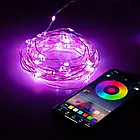 Светодиодная смарт-гирлянда нить 20 м 200 LED RGB управление через приложение в телефоне, фото 7