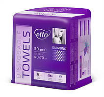 Рушники поглинаючі 40х70 см Etto, 50 шт 50 г/м2 - текстура Соти-Diamond