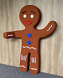 Декоративний Пряник Пряничний чоловічок з пінопласту 180 см з льодяником, фото 6
