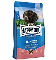 Корм для собак Happy Dog Sens Junior для юниоров от 7 до 18 мес с лососем и картошкой, 10кг