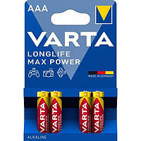 Батарейка Varta Longlife Max Power AAA BLI 4 Alkaline ціна за 1 шт