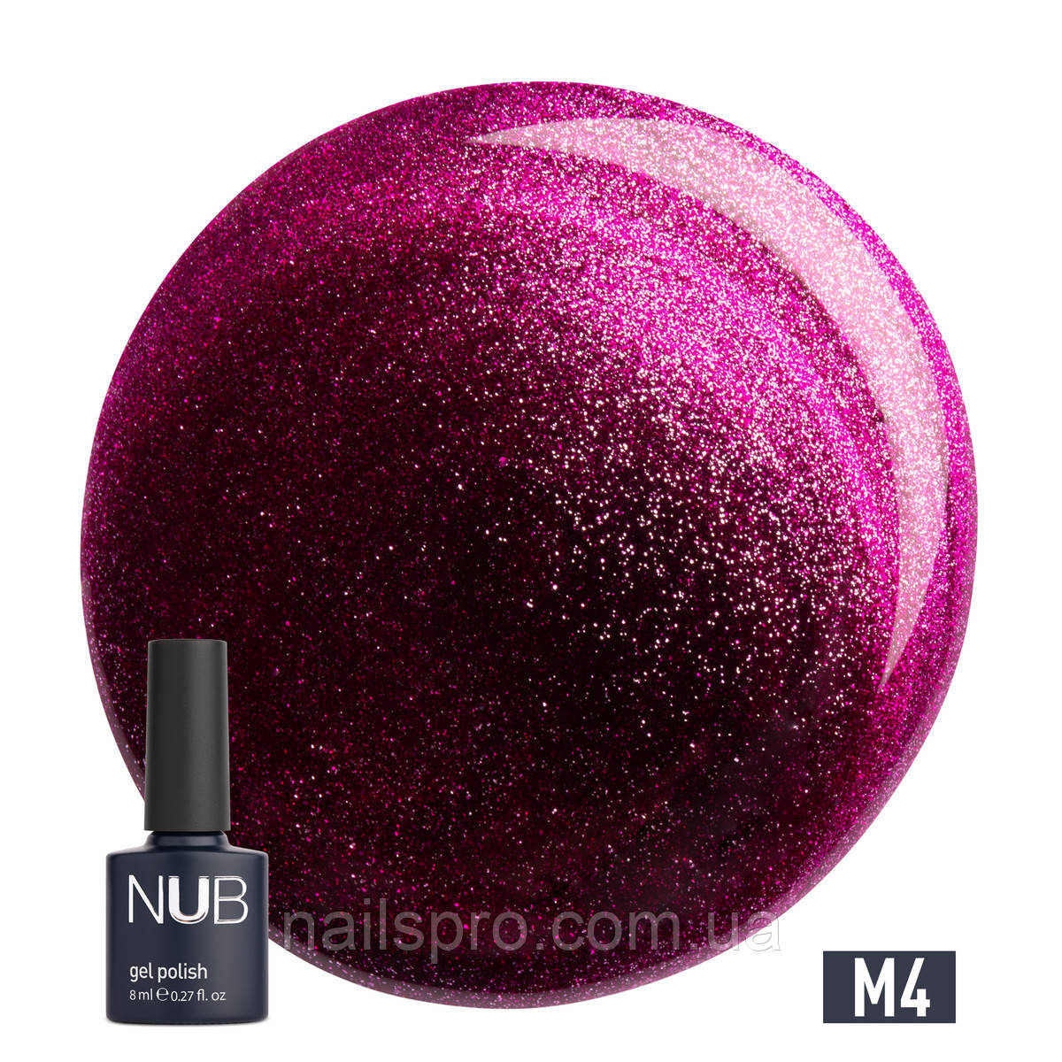 Магнітний гель-лак NUB Mystery 9D Gel Polish 8 мл, № 004