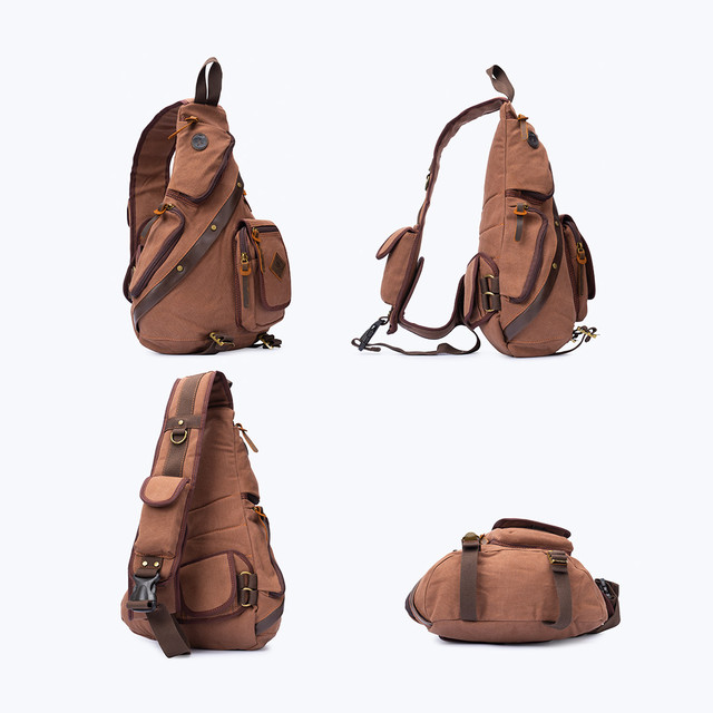 Фото рюкзак чоловічий Augur через плече коричневий Фото рюкзак чоловічий Augur через плече коричневий