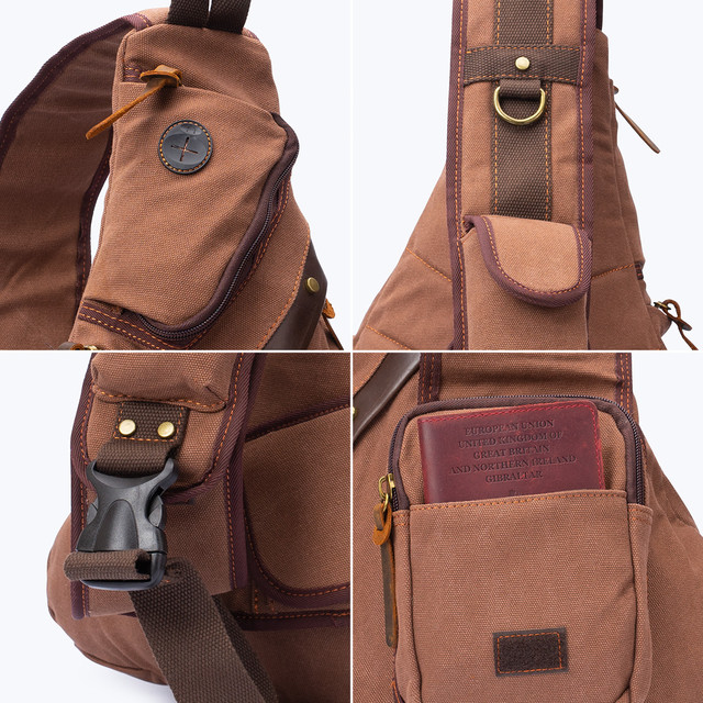 Фото рюкзак чоловічий Augur через плече коричневий Фото рюкзак чоловічий Augur через плече коричневий