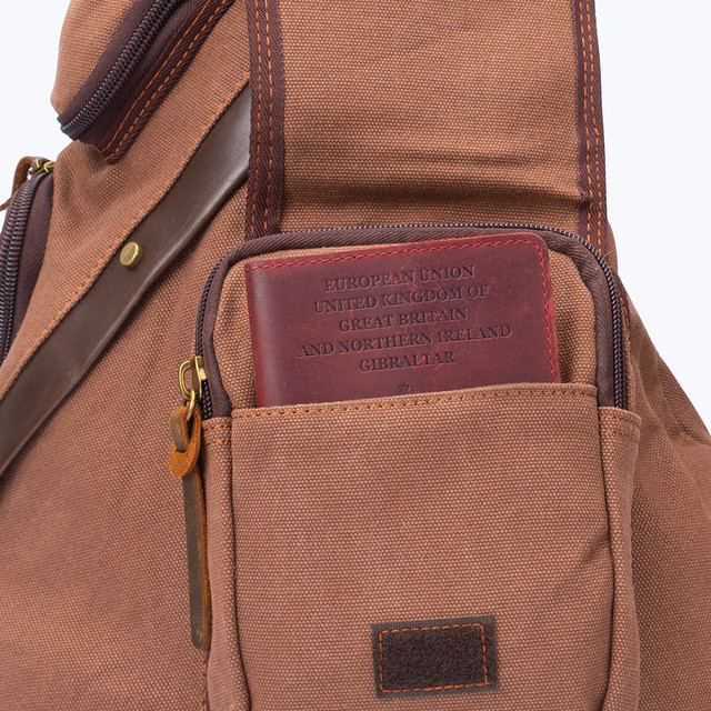 Фото рюкзак чоловічий Augur через плече коричневий Фото рюкзак чоловічий Augur через плече коричневий