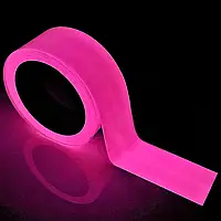 Светящиеся ленты для одежды розовый цвет на липучке самоклейке