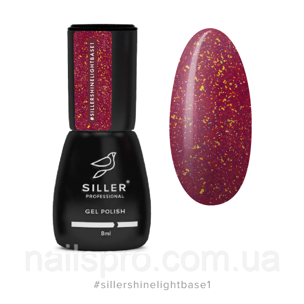 Світловідбивна база Siller Shine Light Base 8 мл №01 червона