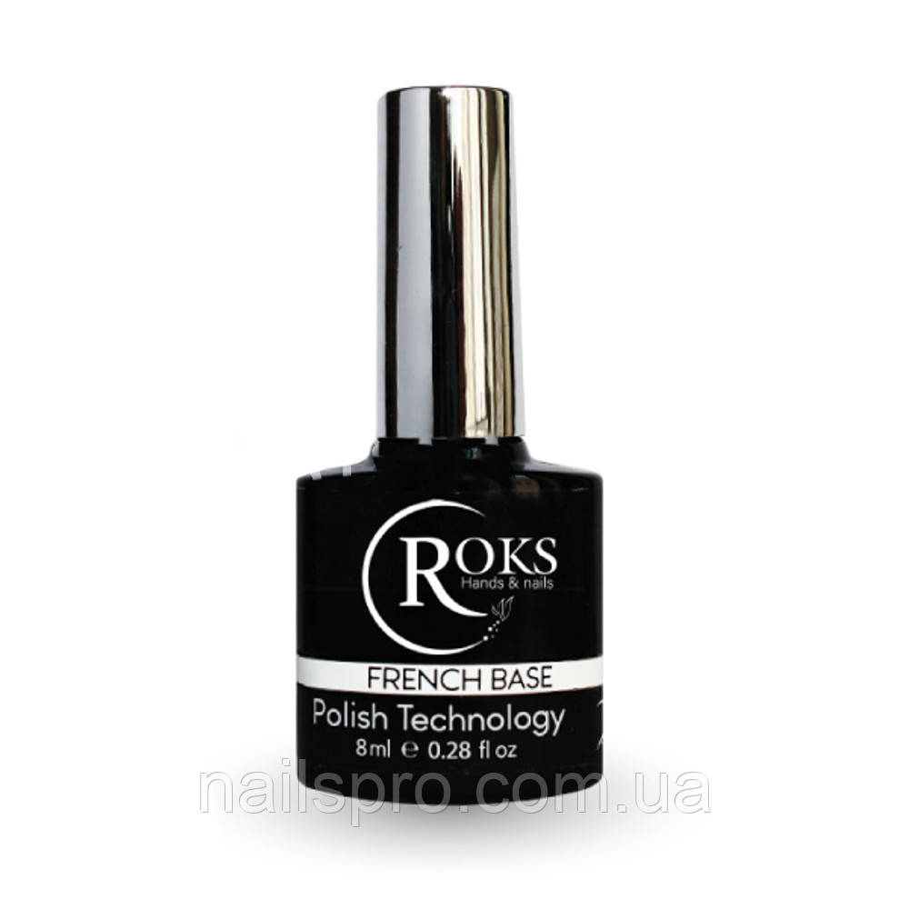 Камуфлююча база для гель-лаку Roks Rubber Base French Color 12 мл, № 87