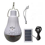 Акумуляторна лампа Solar Light CL-6028 світильник із сонячною панеллю ліхтар світлодіодний на гачку, фото 11