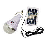 Акумуляторна лампа Solar Light CL-6028 світильник із сонячною панеллю ліхтар світлодіодний на гачку, фото 3