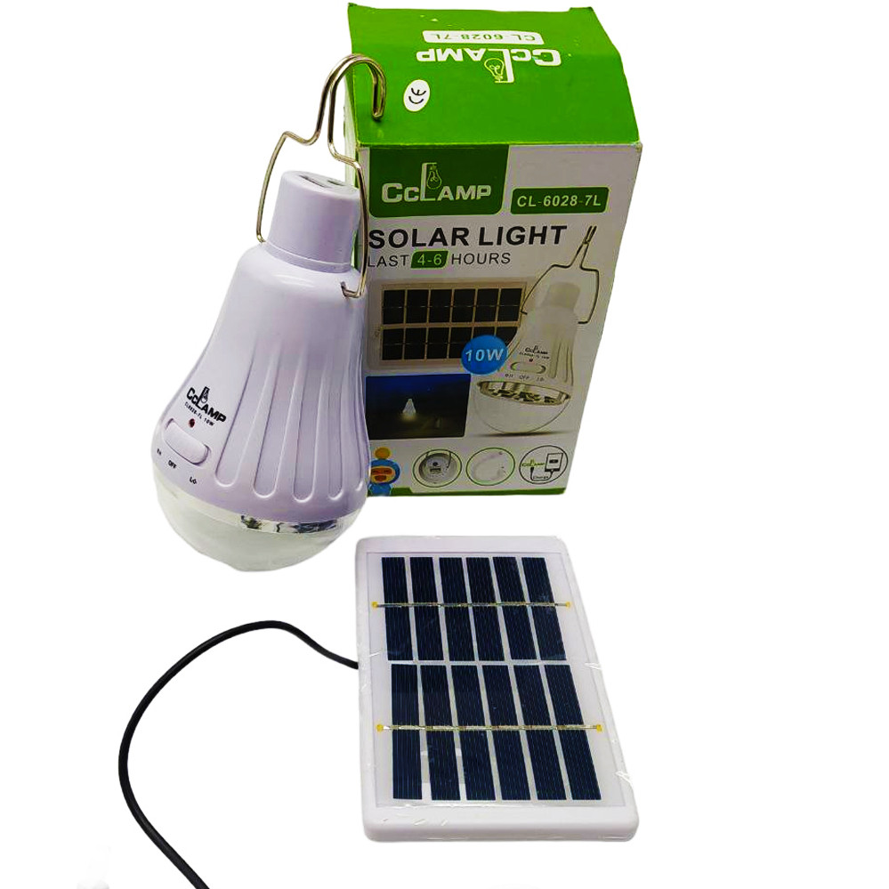 Акумуляторна лампа Solar Light CL-6028 світильник із сонячною панеллю ліхтар світлодіодний на гачку