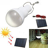 Акумуляторна лампа Solar Light CL-6028 світильник із сонячною панеллю ліхтар світлодіодний на гачку, фото 9