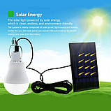 Акумуляторна лампа Solar Light CL-6028 світильник із сонячною панеллю ліхтар світлодіодний на гачку, фото 8