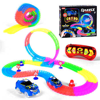 Автотрек на радіокеруванні (світло, звук, мелодії, 134 деталі, в коробці) 136