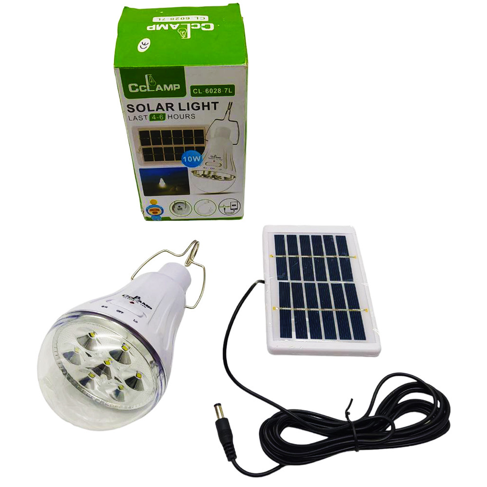 Лампа акумуляторна Solar Light CL 6028 світильник із сонячною панеллю ліхтар світлодіодний на гачку