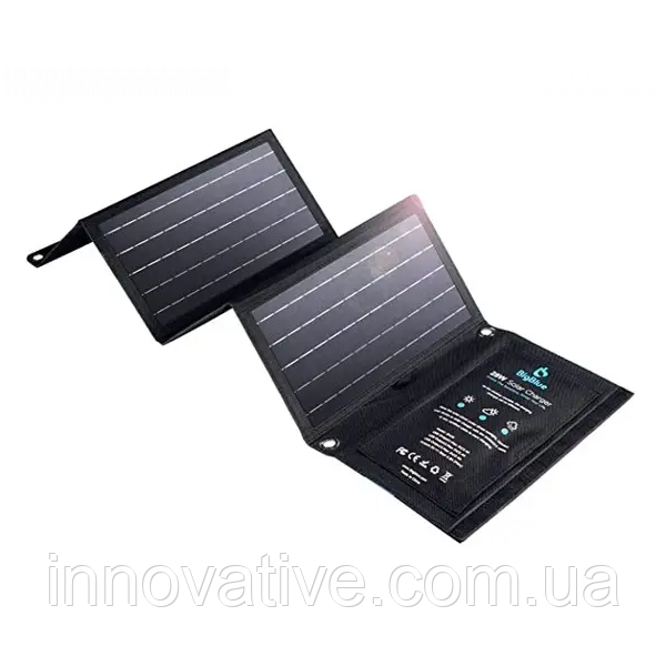 Зарядний пристрій із сонячною панеллю Solar panel B401 28 W + 2xUSB (Чорний)