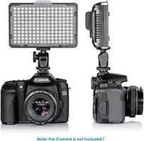 Накамерний відеосвітло Neewer, панель з 176 світлодіодів із регульованою яскравістю та різзю 1/4 дюйма для Canon