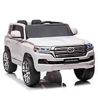 Детский электромобиль джип «Toyota» Land Cruiser JJ2022EBLR-1 белый (разные цвета).