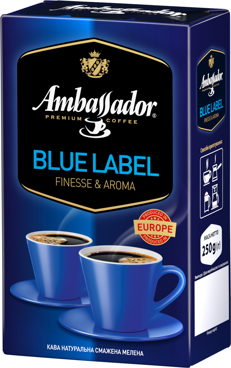 Кофе молотый Ambassador Blue Label 250 г - фото 1 - id-p996877448