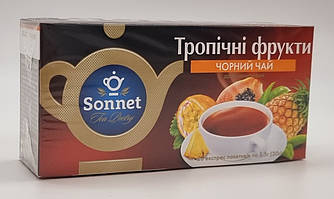 Чорний чай "Sonnet" Тропічні фрукти 20 пак.