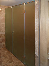 Скляні перегородки для душу з матового скла