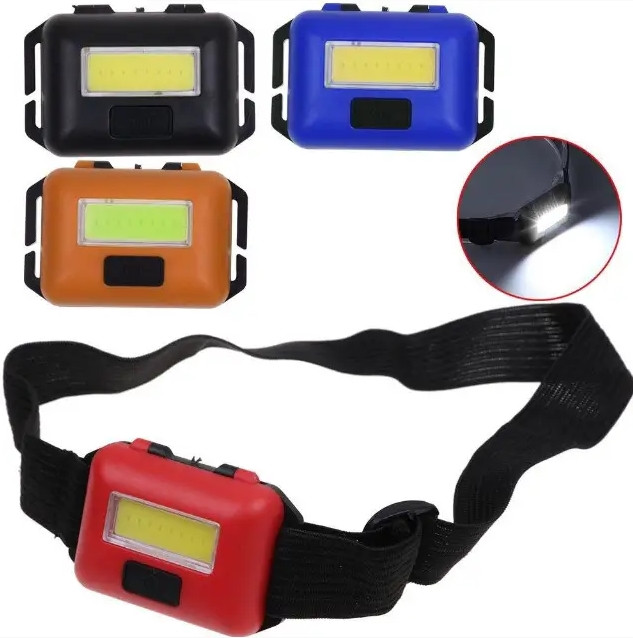 Фонарь налобный Headlamp 10W COB, Фонарик на голову на батарейках (ID ...