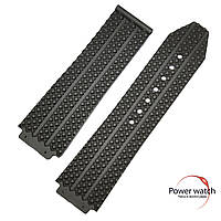 Ремешок для часов Hublot 25x17 мм черный силиконовый