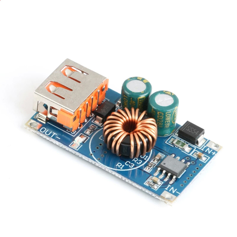 Понижуючий модуль живлення DC-DC 12V/24V, USB-модуль швидкого заряджання QC 2.0,3.0 (5V,9V,12V)