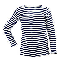 Тільник-светр моряка теплий в'язаний Розмір XL:46-48 Темно-синя смужка Одеські тільняшки