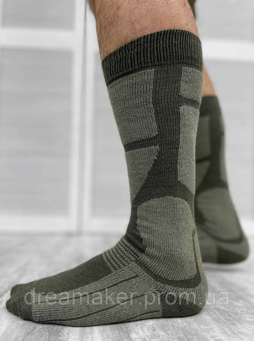Трекінгові шкарпетки COOLMAX зимові Високі чоловічі термошкарпетки Шкарпетки спортивні довгі для риболовлі (DB-12875)