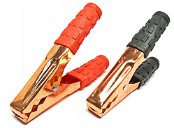 Затискачі крокодил для кабелів акумулятора 145мм 2шт