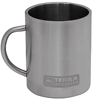 Термокружка Terra Incognita T-Mug 450 мл, серебристая, нержавеющая сталь, термочашка для кофе/чая