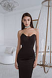 Шикарне жіноче плаття бюстьє Люкс чорне (різні кольори) ХС С М Л, фото 2