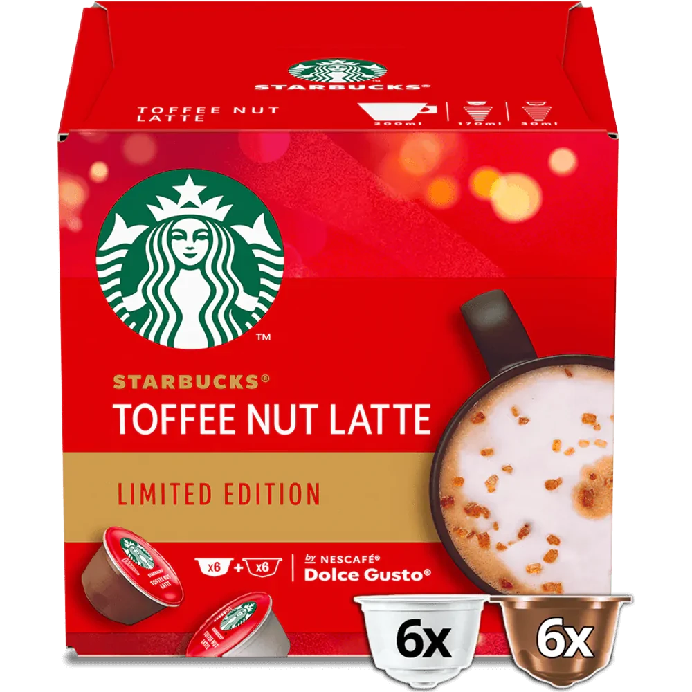 Кава в капсулах Дольче Густо - Dolce Gusto Starbucks TOFFEE NUT LATTE (12 капсул = 6 порцій)